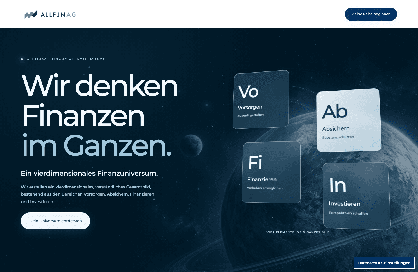 Website von ALLFINAG — Oktober 2026