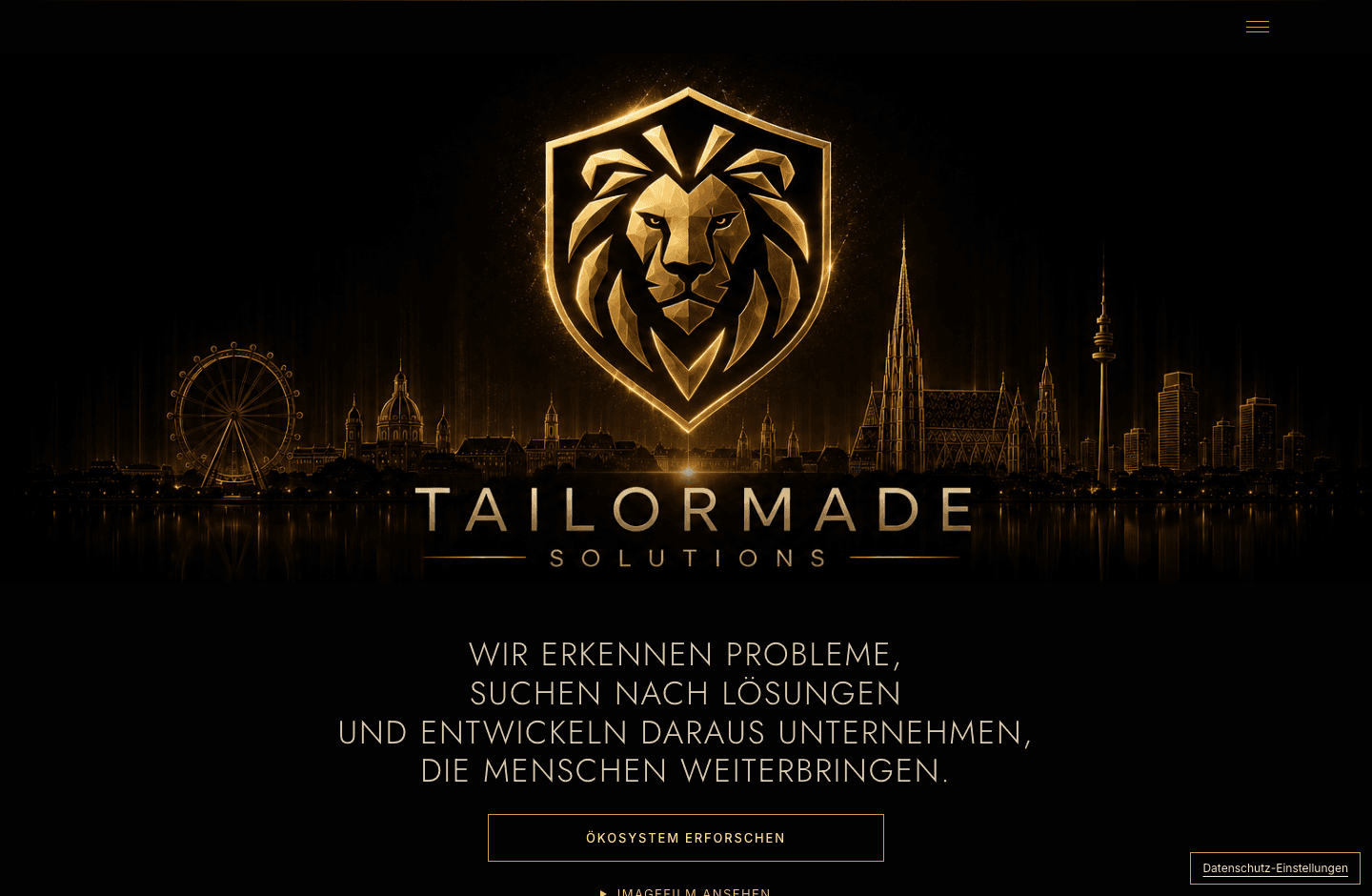 Website von TailorMade Solutions — Oktober 2026